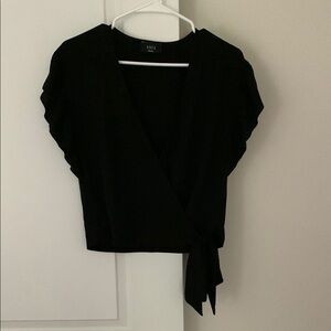 Vici Black Wrap Blouse
